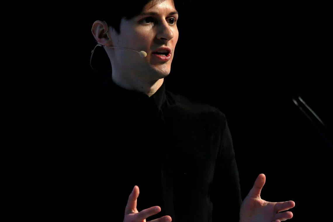 FILE PHOTO: Founder and CEO of Telegram Pavel Durov delivers a keynote speech during the Mobile World Congress in Barcelona, Spain February 23, 2016. REUTERS/Albert Gea/File Photo
