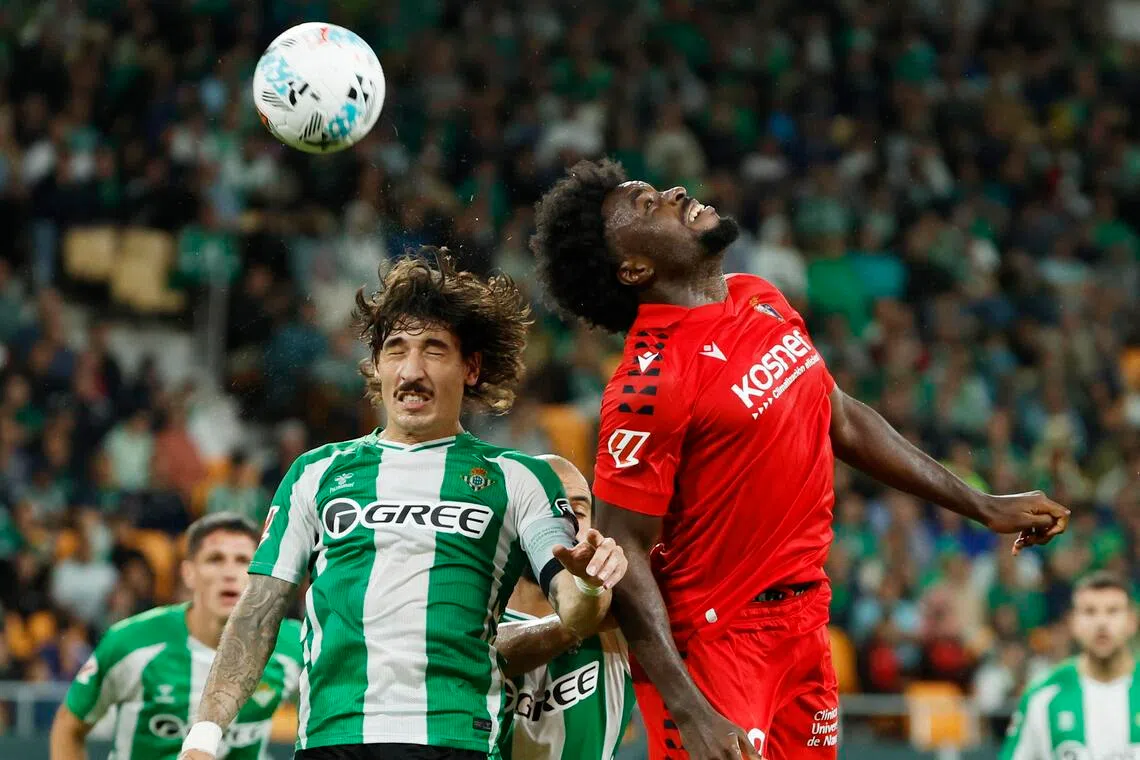 Real Betis' Hector Bellerin (left) during a La Liga match against Osasuna.