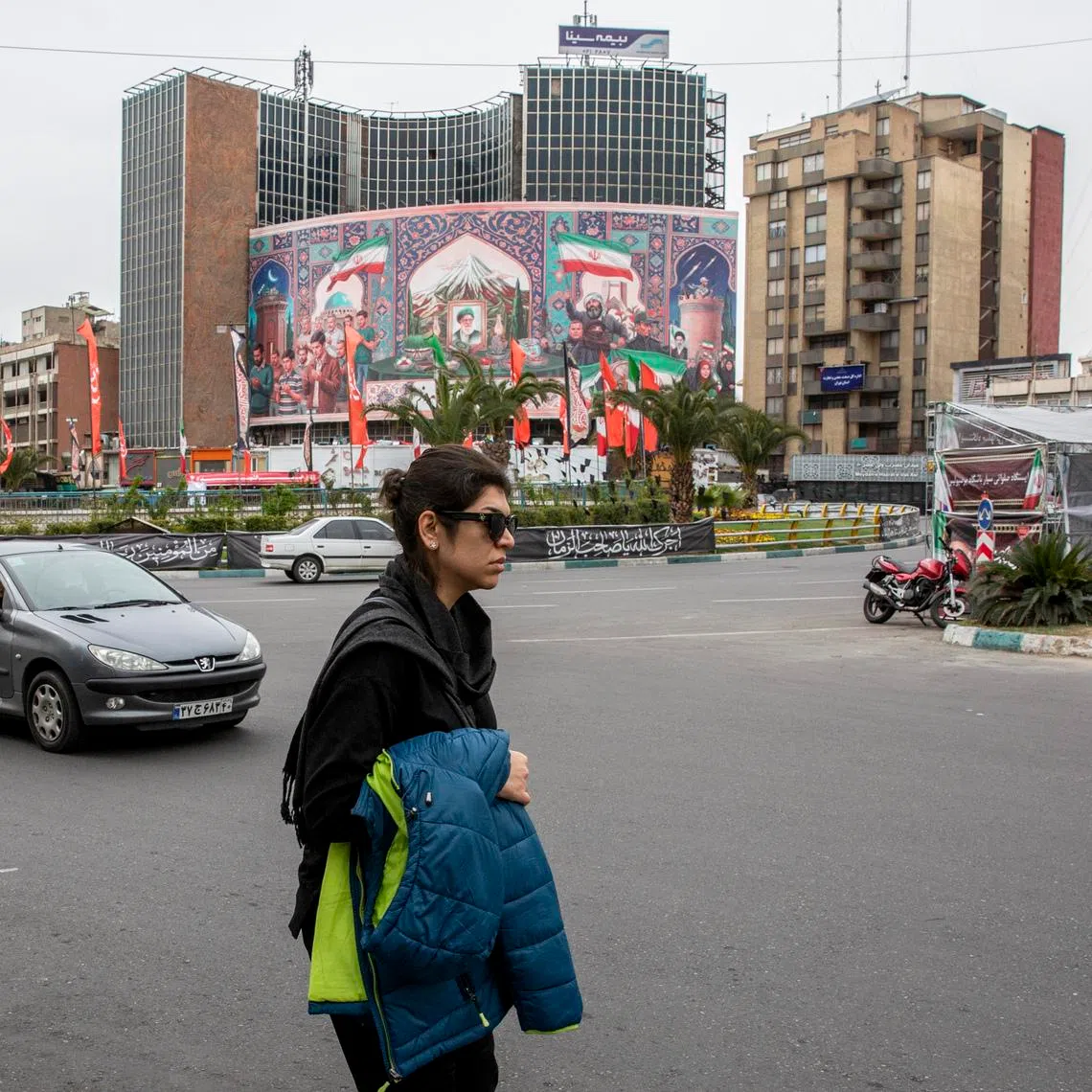 A billboard at Valiasr Square in Tehran, Iran, on March 22.