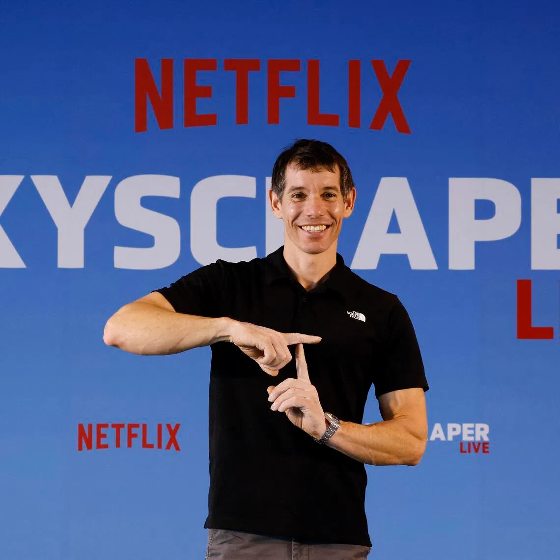 Climber Alex Honnold at a press conference after free soloing the Taipei 101 Skyscraper on Jan 25, 2026.