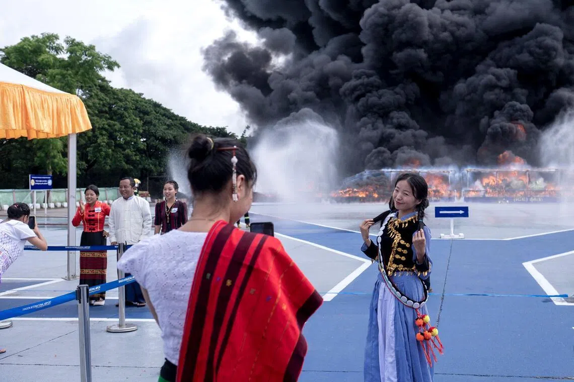 Myanmar burns $680 million of illegal drugs: Minister
