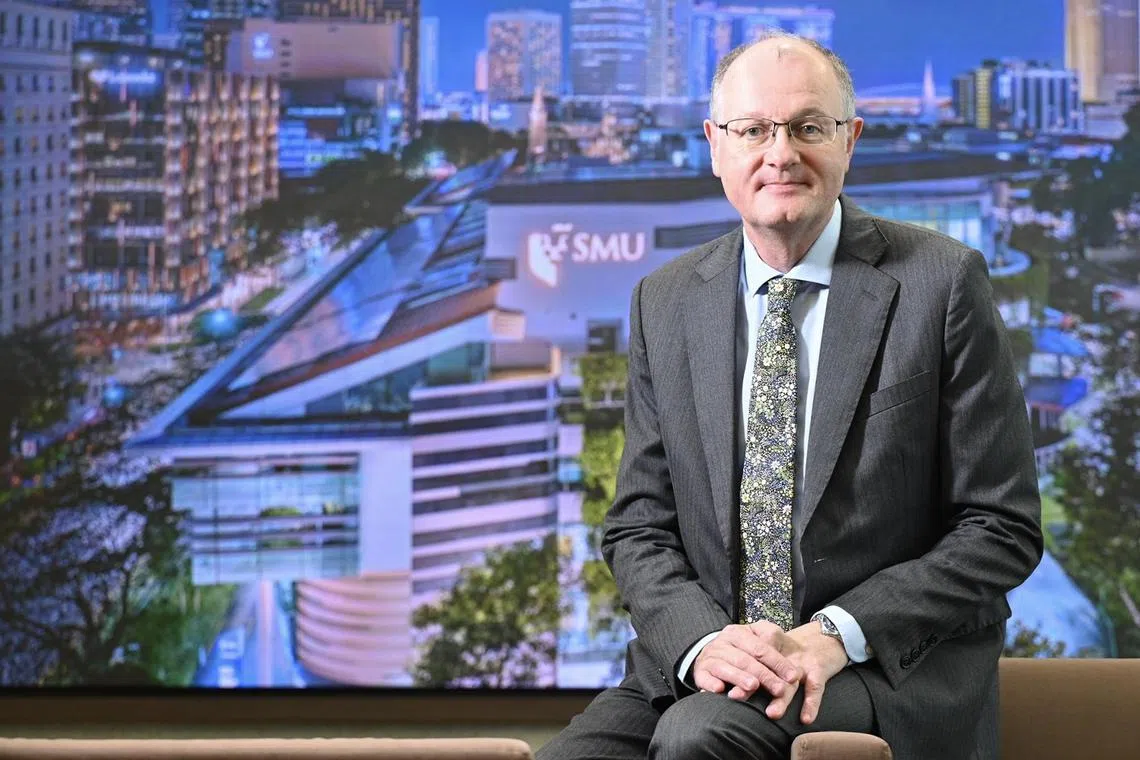 Profile picture of Prof Tim Clark, SMU provost taken on 22 Feb 2024. For  Interview series on AI revolution..