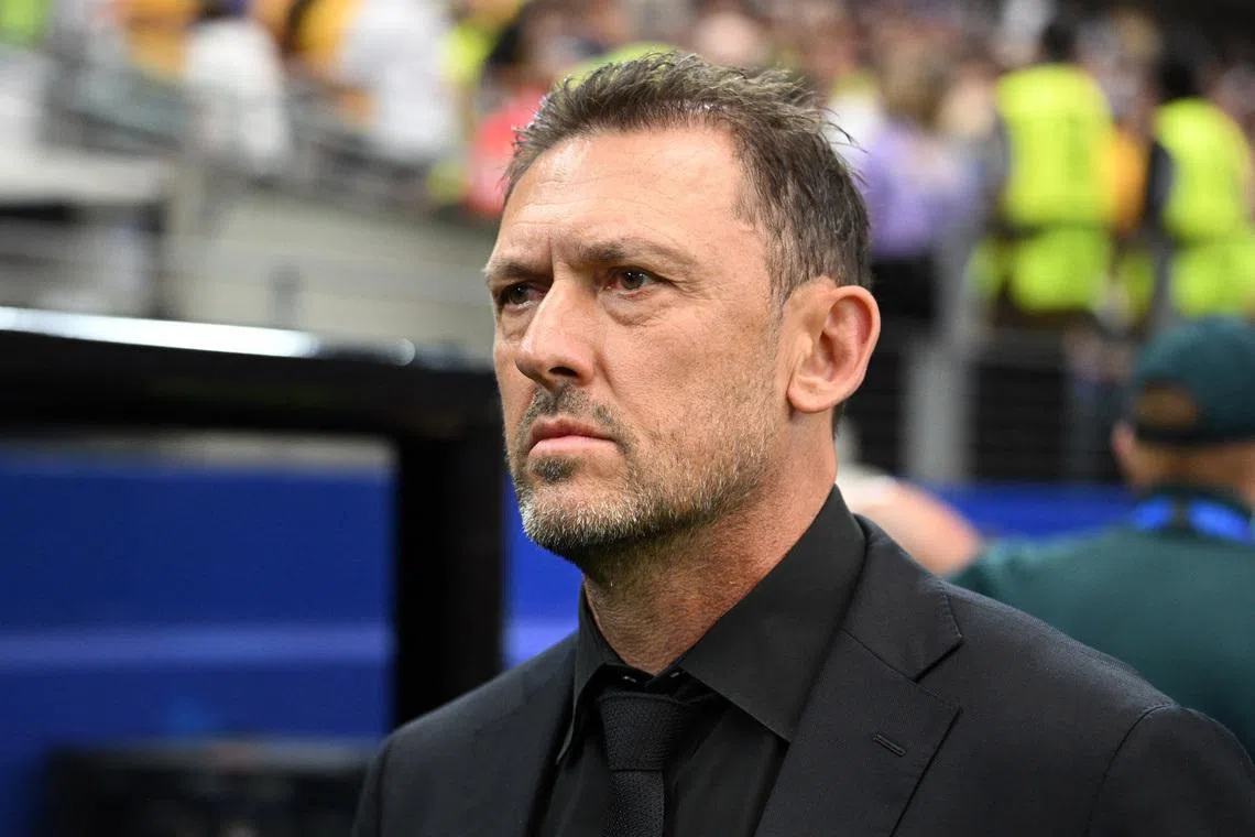 Soccer Football - FIFA World Cup 2026 - Round of 32 - Australia v Egypt - Dallas Stadium, Arlington, Texas, U.S. - July 3, 2026 Australia coach Tony Popovic before the match IMAGN IMAGES via Reuters/Jerome Miron