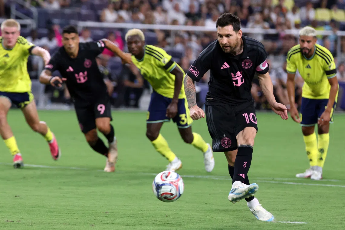Argentina and Miami captain Messi was denied from the penalty spot in the first half and issued a yellow card in the 59th minute.