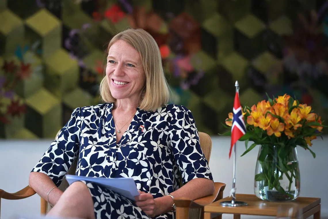 Norwegian diplomat Anniken Huitfeldt also visited Singapore and met Foreign Minister Vivian Balakrishnan. 
