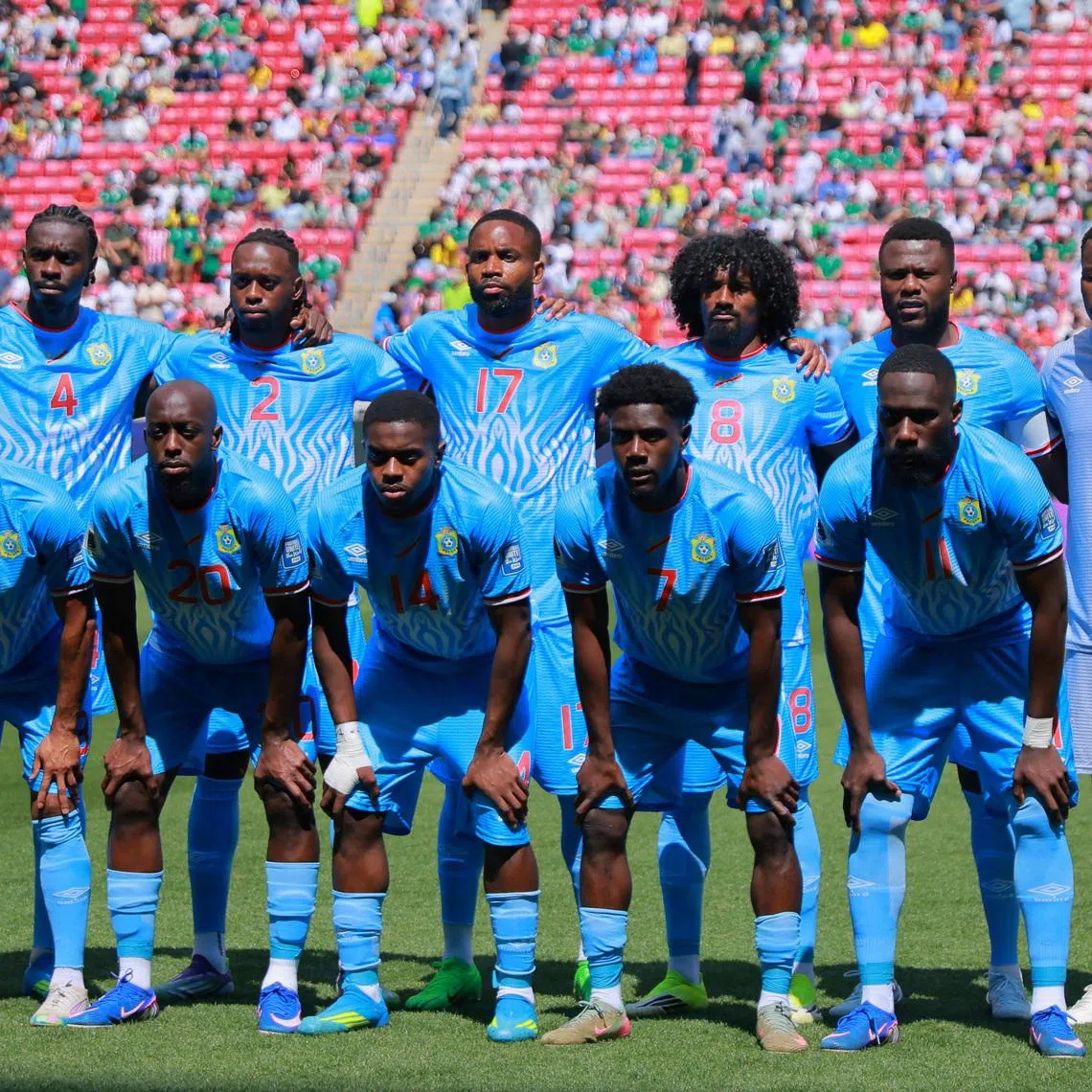 FILE PHOTO: Soccer Football - FIFA World Cup - Inter-Confederation Playoffs - Final - DR Congo v Jamaica - Estadio Guadalajara, Guadalajara, Mexico - March 31, 2026 DR Congo players pose for a team group photo before the match REUTERS/Eloisa Sanchez/File Photo