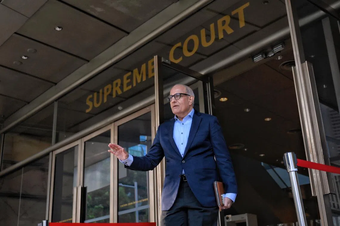 S. Iswaran leaving the High Court on July 5, 2024.