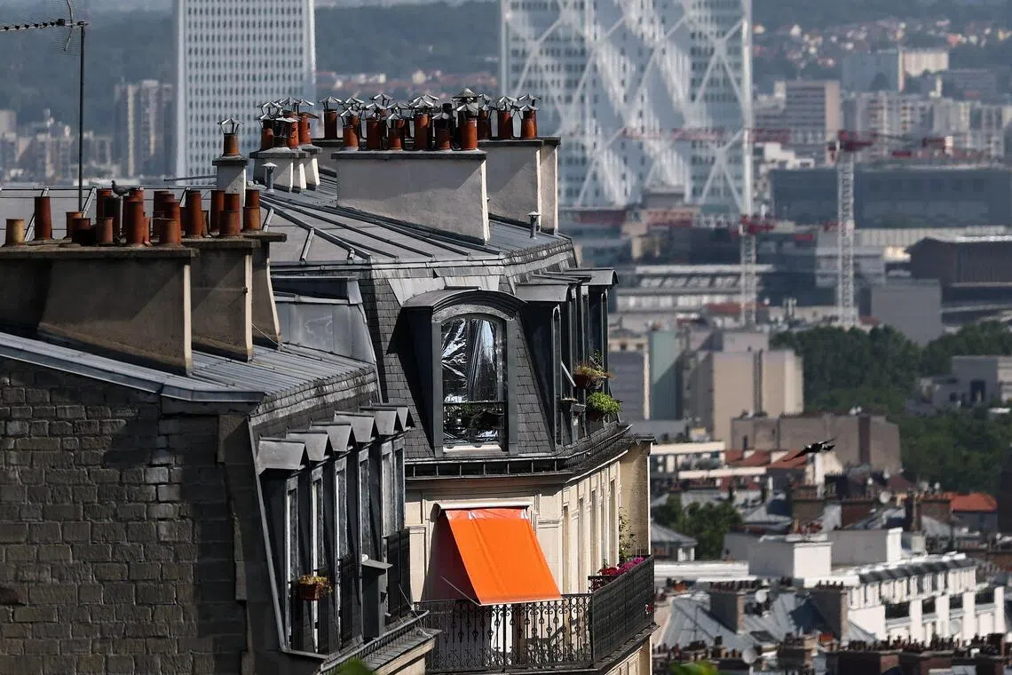 Steep temperatures often turn apartments directly under iconic Haussmann-era buildings with zinc-covered roofs into virtual ovens.