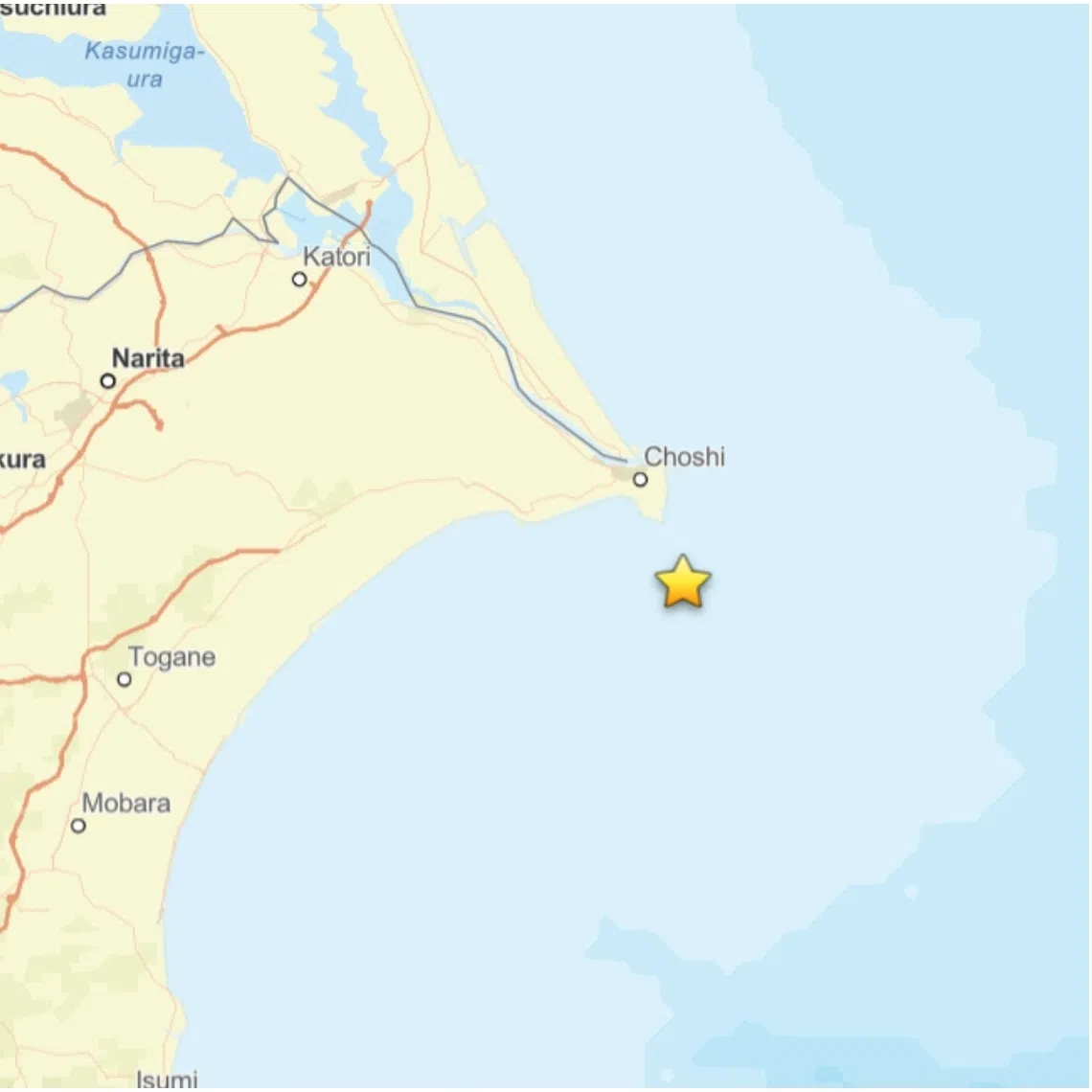 The 12.07am quake, which measured lower 5 on the Japanese seismic intensity scale, originated at a depth of about 52km and posed no threats of tsunami.