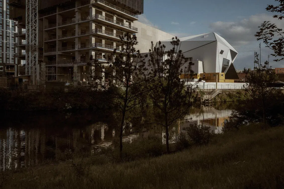 Aviva Studios, formerly known as Factory International, in Manchester, England, on June 21, 2023. Aviva Studios is a huge, highly configurable space in Manchester’s city center. (Duncan Elliot/The New York Times)