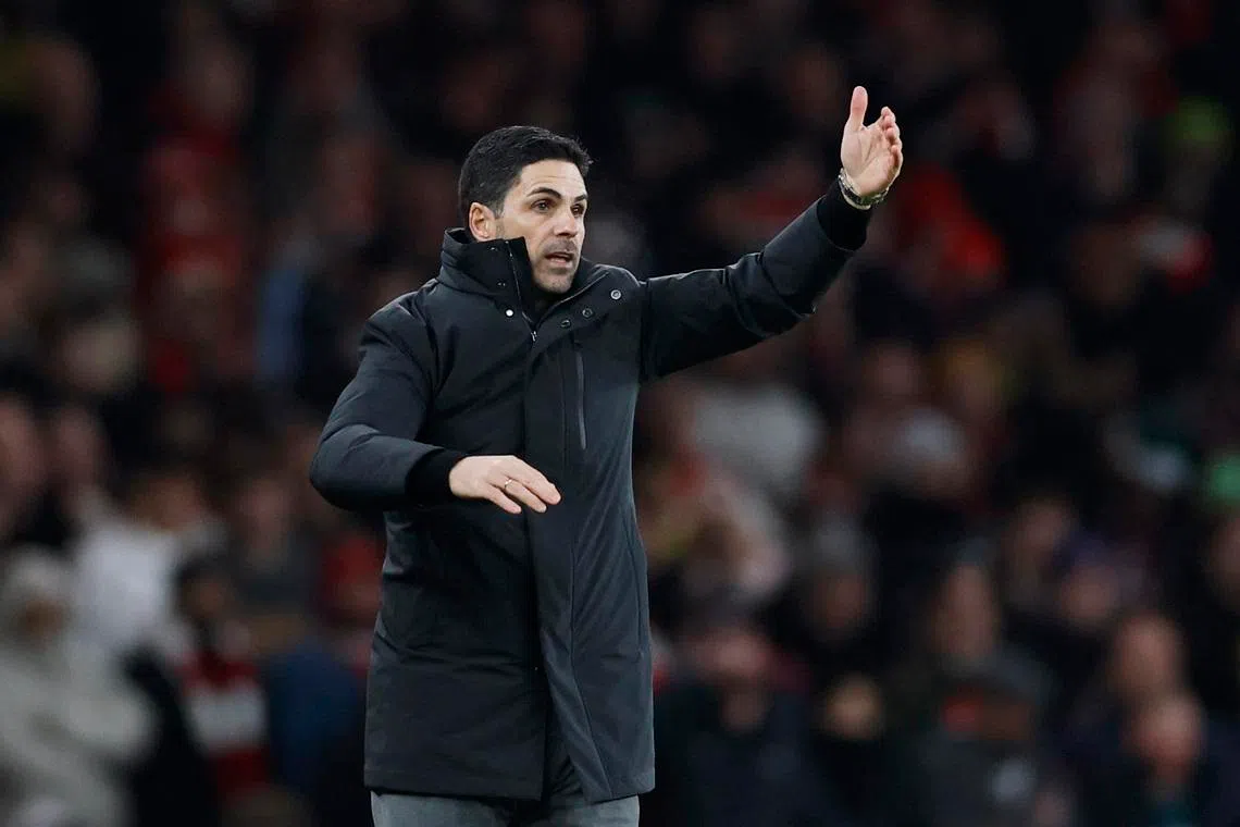Soccer Football - Premier League - Arsenal v Aston Villa - Emirates Stadium, London, Britain - December 30, 2025 Arsenal manager Mikel Arteta Action Images via Reuters/Peter Cziborra