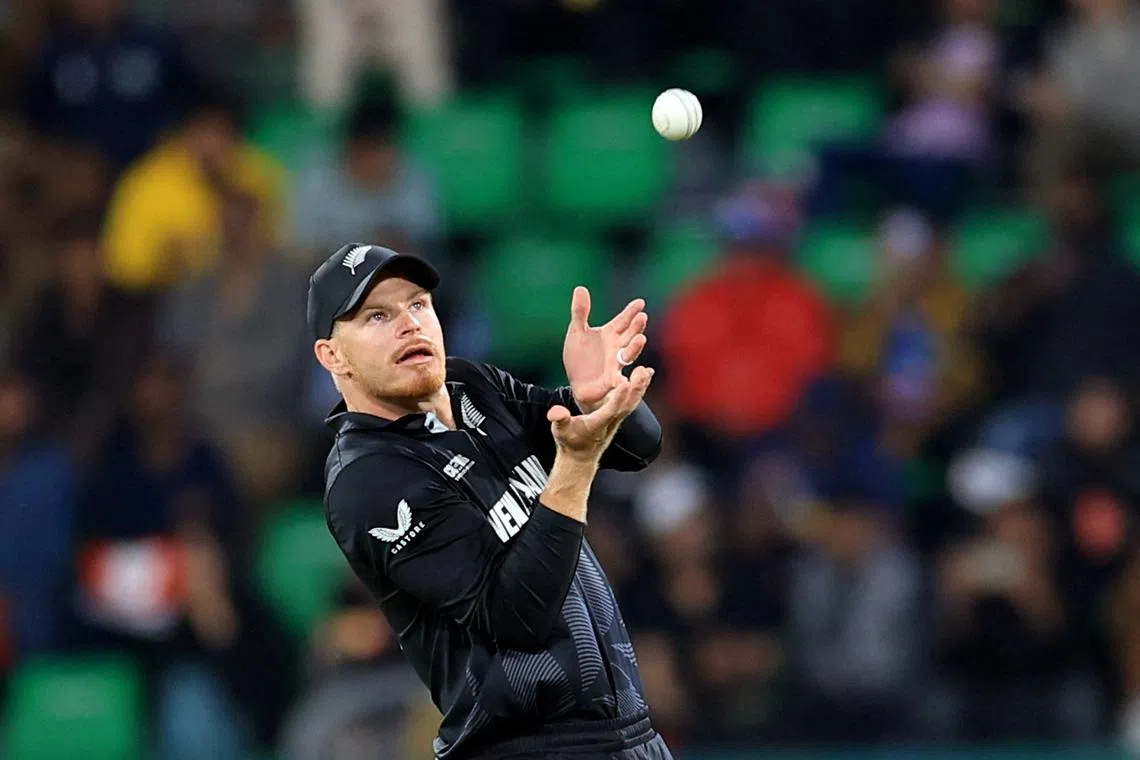 Cricket - ICC Men's Champions Trophy - Semi Final - South Africa v New Zealand - Gaddafi Stadium, Lahore, Pakistan - March 5, 2025 New Zealand's Glenn Phillips in action fielding REUTERS/Akhtar Soomro/ File Photo