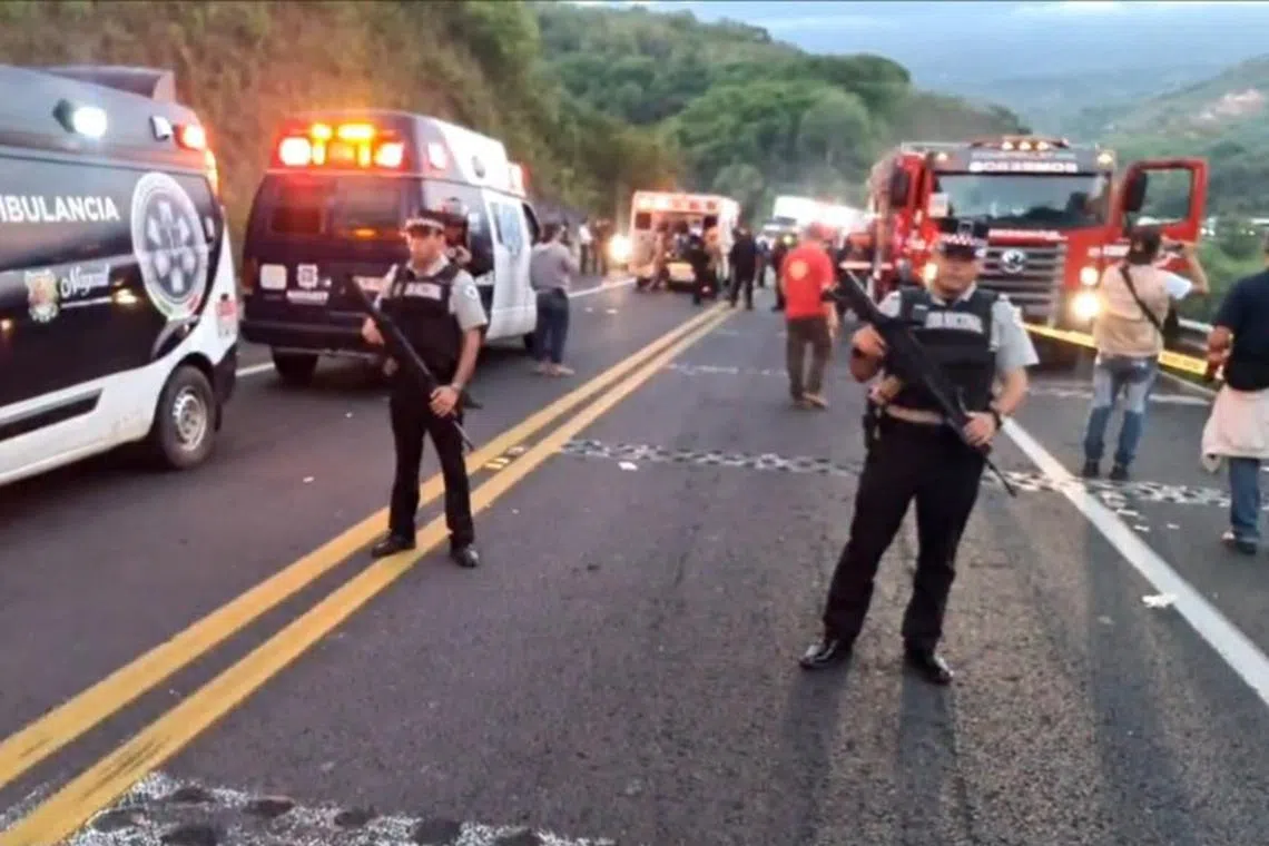 A bus carrying locals and migrants plummeted into a ravine in northeastern Mexico.