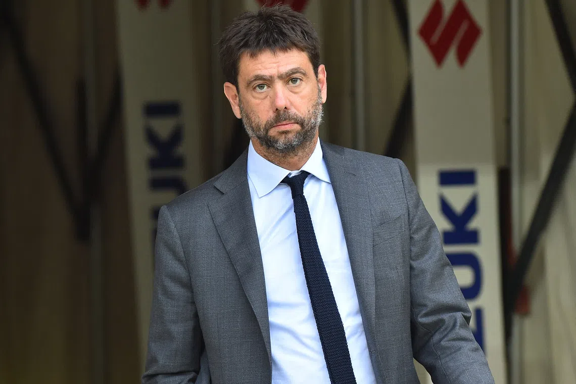 FILE PHOTO: Soccer Football - Serie A - Torino v Juventus - Stadio Olimpico Grande Torino, Turin, Italy - October 15, 2022  Juventus president Andrea Agnelli before the match REUTERS/Massimo Pinca/File Photo