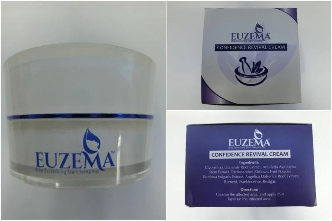 HSA's tests found that the Euzema Confidence Revival Cream has more than 430 times the allowed limits of arsenic.