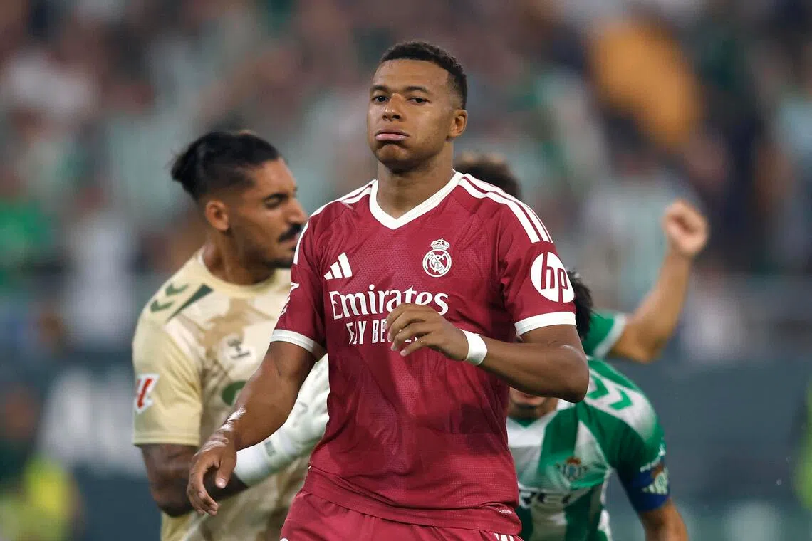 Mbappe denied at the death as Betis stun Real Madrid | The Straits Times