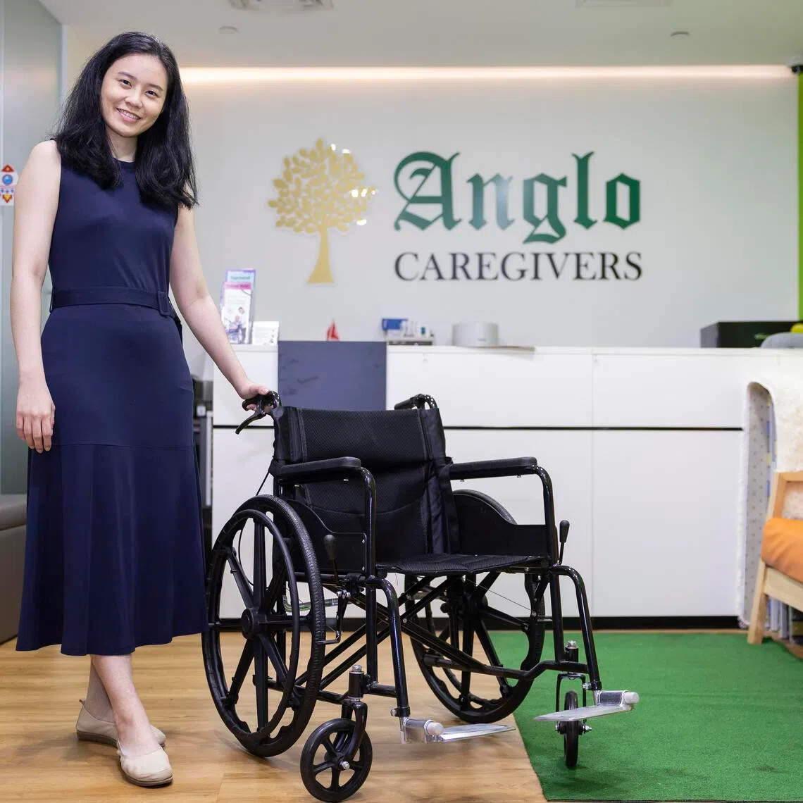 ST20250911_202559600515/ramoney/Brian Teo/Rosalind Ang SW/Profile of Ms Kate Cham, 35, founder of Anglo Caregivers, at her office in NUH Medical Centre on Sept 11, 2025. ST PHOTO: BRIAN TEO