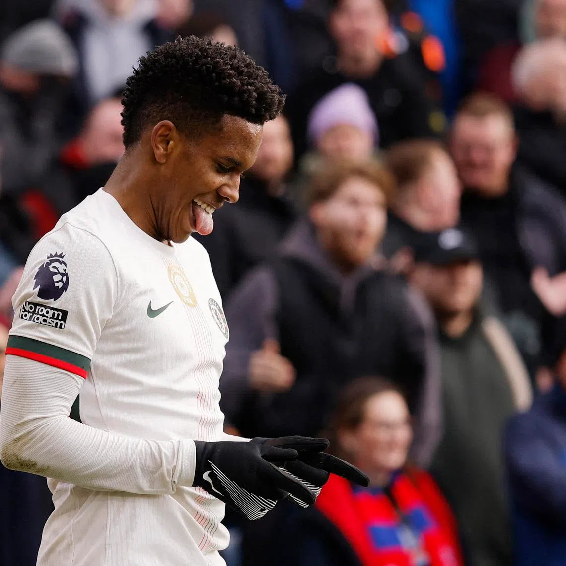 Soccer Football - Premier League - Crystal Palace v Chelsea - Selhurst Park, London, Britain - January 25, 2026  Chelsea's Estevao celebrates scoring their first goal Action Images via Reuters/Andrew Couldridge