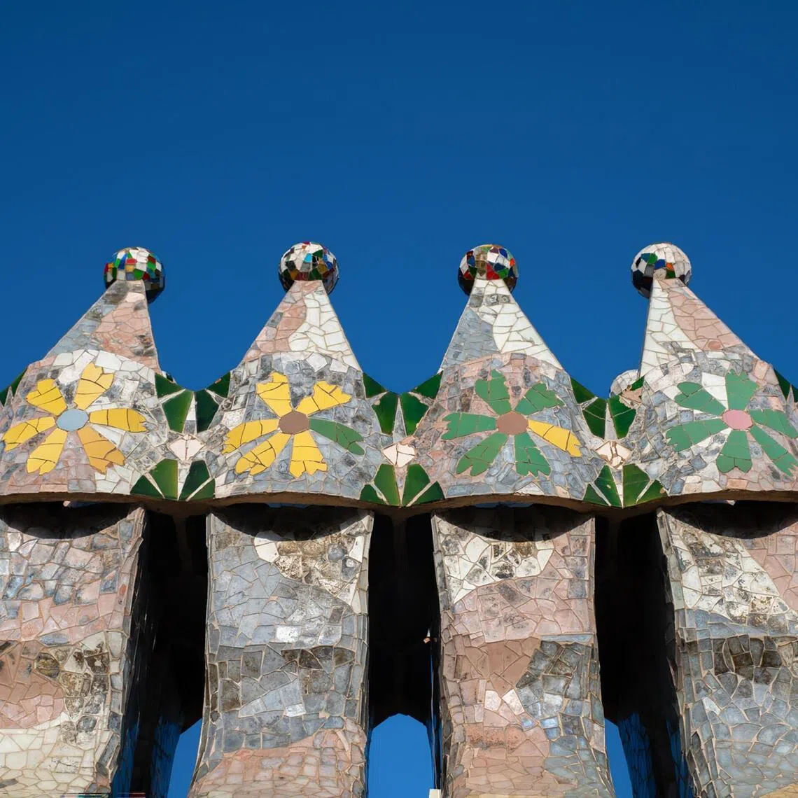 Architect Antoni Gaudi's work includes Casa Battlo, covered in fractured mosaics known as Trencadis.