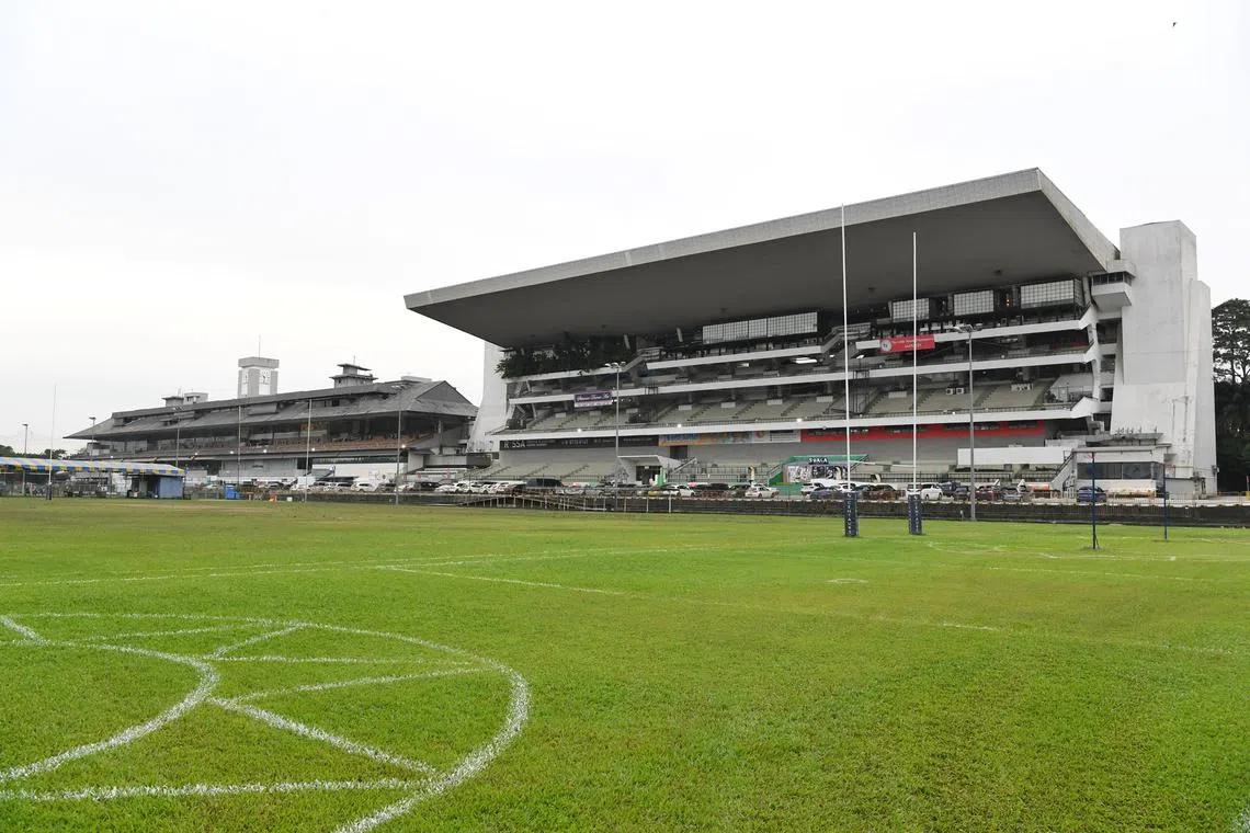 The Grandstand and its vicinity which sit on the future site of the Turf City MRT station of the Cross Island Line on September 20, 2022. 
