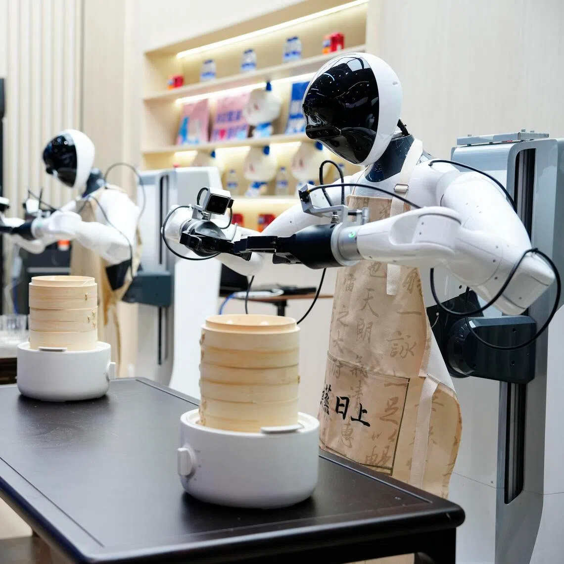 Videos such as these highy advanced humanoid robots are creating a stir among businesses but for now, they are still not ready for real-world deployment. 