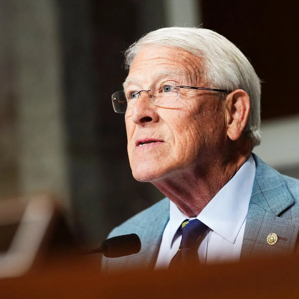 Chairman, U.S. Sen. Roger Wicker (R-MS) speaks during a Senate Armed Services Committee hearing on U.S. President Donald Trump's FY2027 budget request for the Department of Defense on Capitol Hill in Washington, D.C., U.S., April 30, 2026. REUTERS/Eric Lee