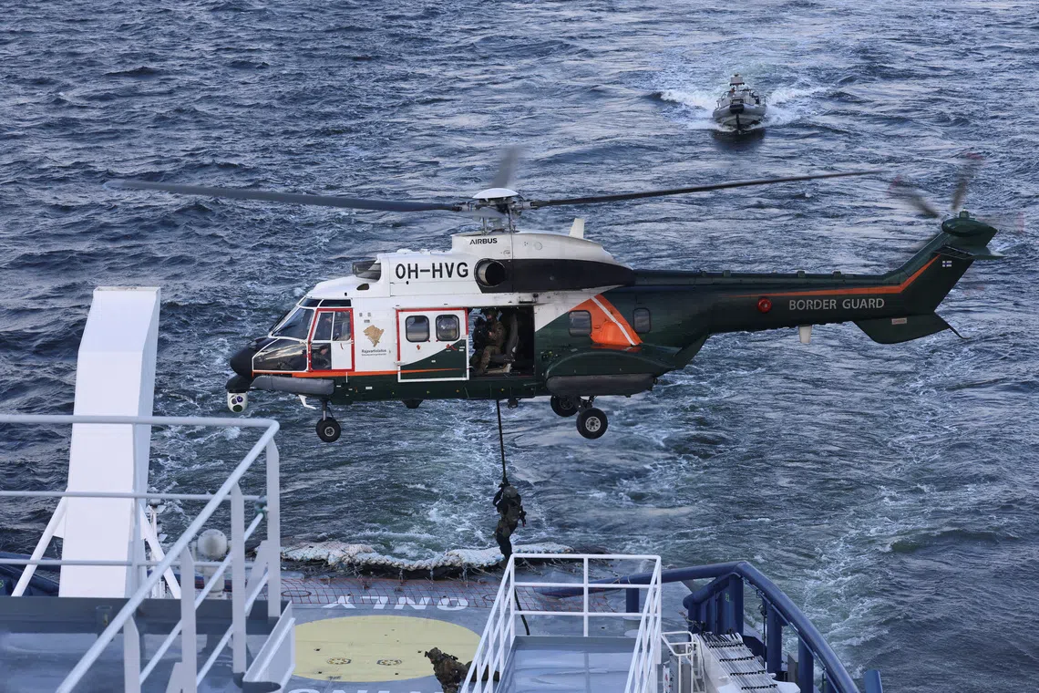 Finland practices ship boardings at sea to stop undersea sabotage