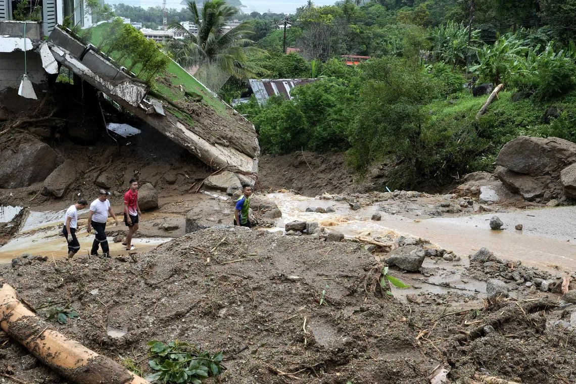 Three people were still missing and 19 were injured following the Aug 23 landslide which slammed into a residential area.