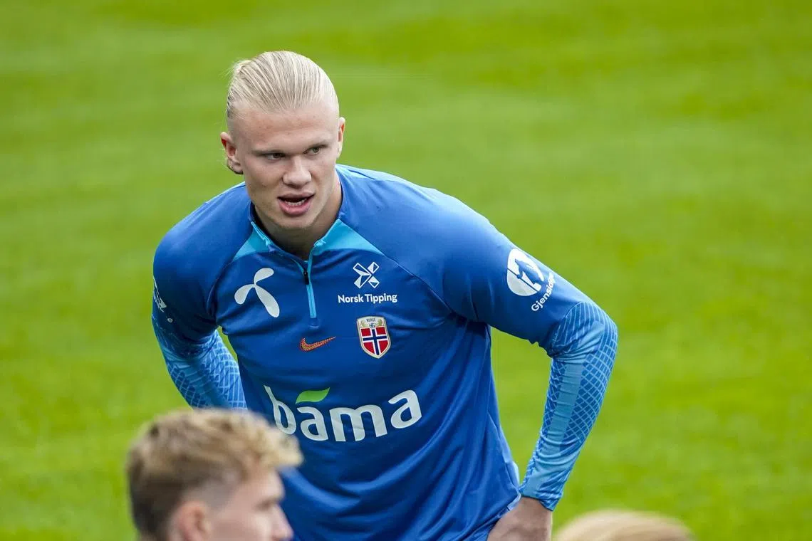 Manchester City forward Erling Haaland was injured when Spain beat Norway 3-0 in March.
