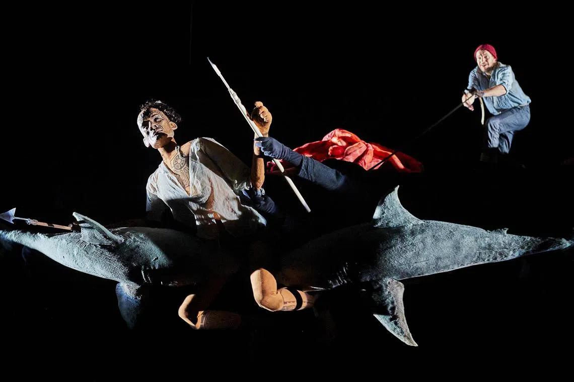 Moby Dick depicted scenes such as shark attacks through slick puppetry.
