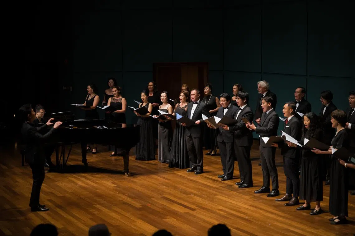 The 30-strong SLO Adult Chorus performed excerpts from three operas featured in its 2022-2023 season. 