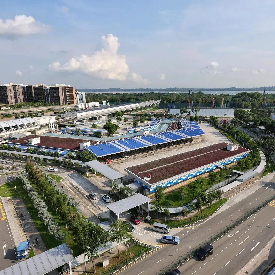 The old bus interchange, which will be used as a new housing plot, next to Pasir Ris MRT station on Sept 25, 2025.