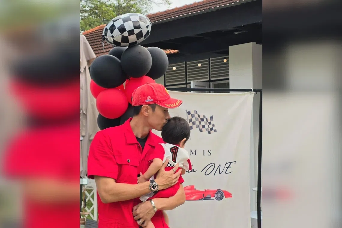 Actor Desmond Tan held a birthday celebration for his son, who turned one on Sept 22.