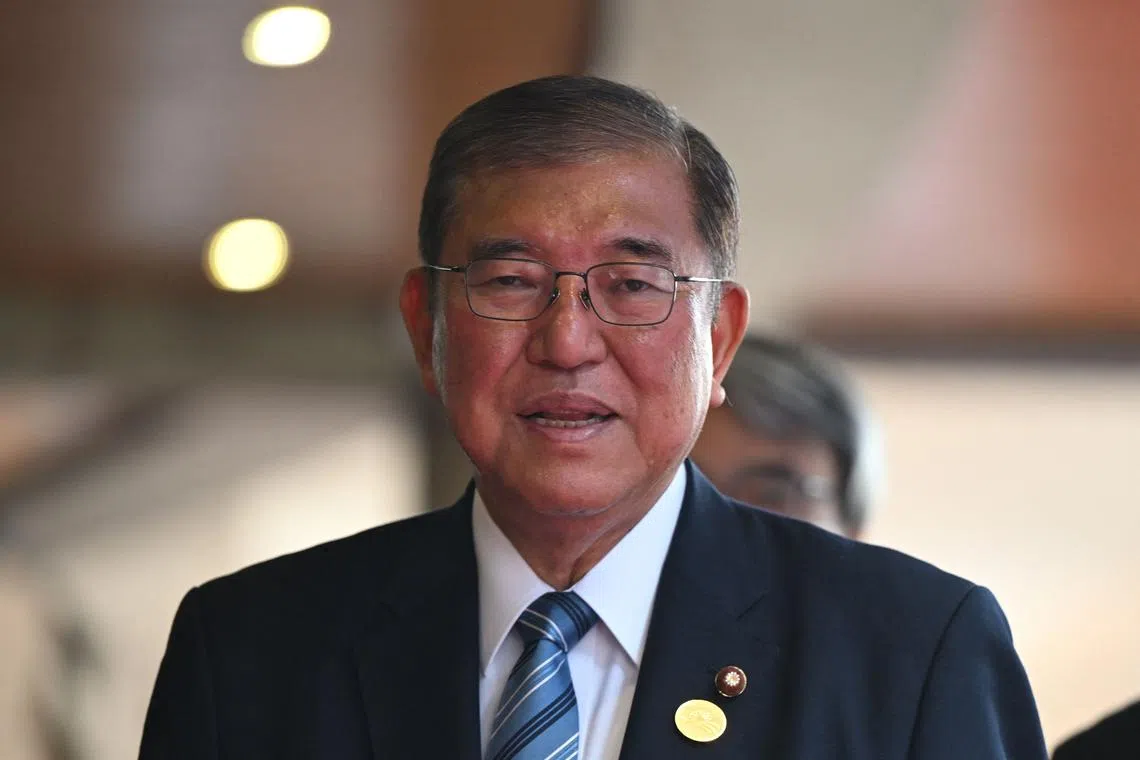 Mr Shigeru Ishiba won a tough LDP leadership battle and took office as premier on October 1.