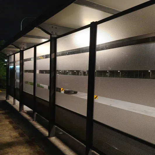 Bus stops in Dairy Farm Road have been pasted with frosted strips, days after one bus stop claimed several avian victims because of its clear panels. 