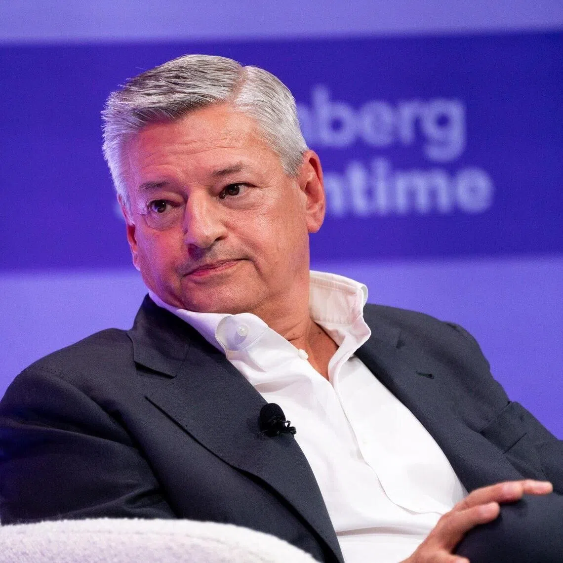 Ted Sarandos, co-chief executive officer of Netflix, during the Bloomberg Screentime event in Los Angeles, on Sept 30.
