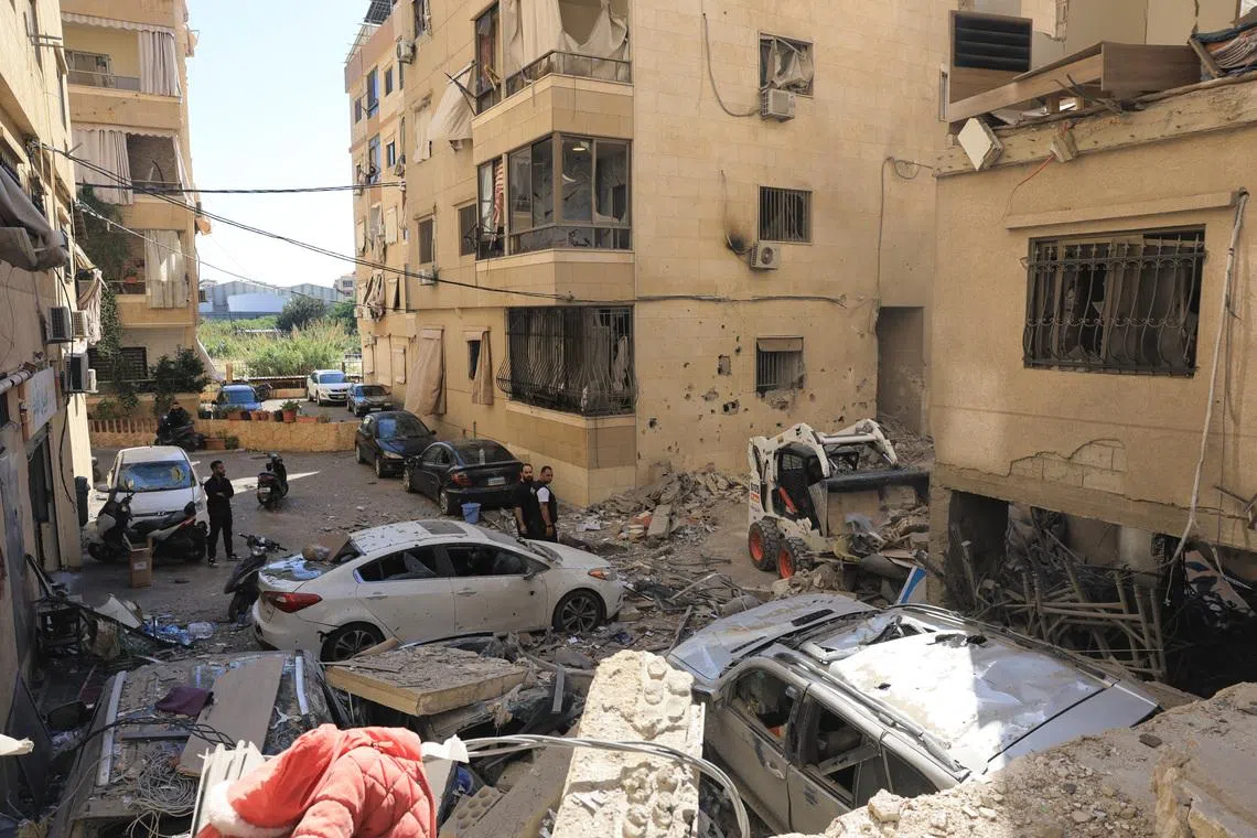 A view of the damage at the site of an Israeli strike on Beirut's southern suburbs, Lebanon, May 28, 2026. REUTERS/Raghed Waked