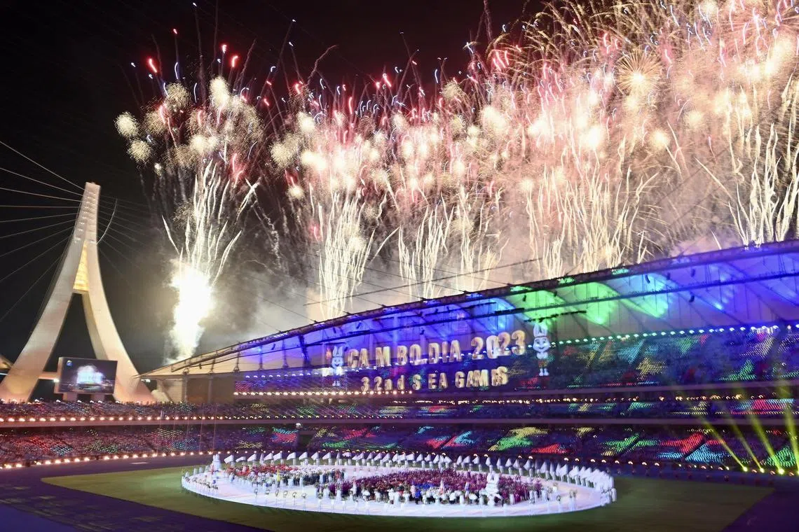 The 32nd SEA Games officially opened on May 5, 2023 in Cambodia amid a spectacular show of lights and fireworks which drew cheers from a capacity crowd of 75,000 at the Morodok Techo National Stadium on the outskirts of Phnom Penh.

