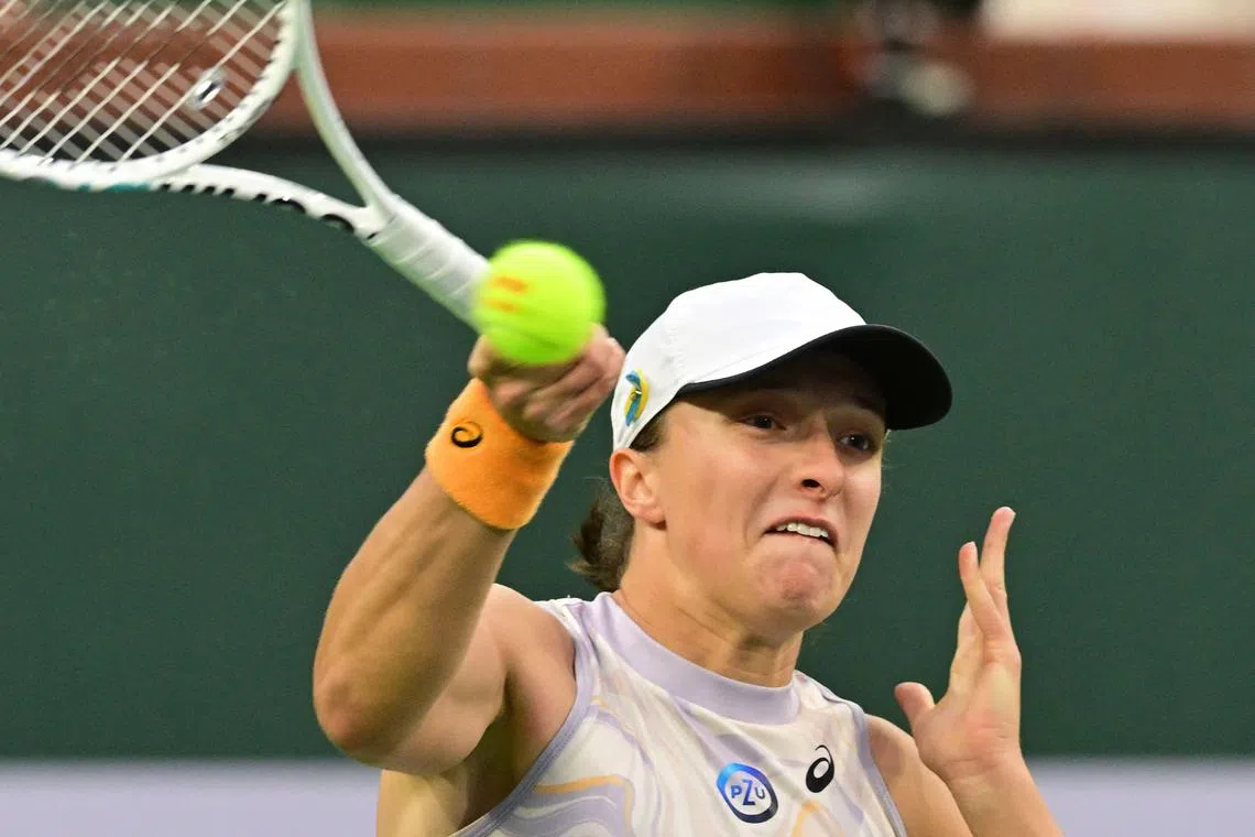 Poland's Iga Swiatek suffered a rib injury after coming down with an infection in Qatar.