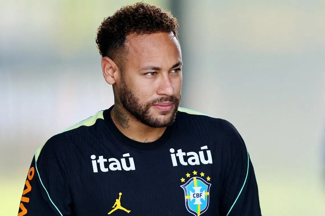 Soccer Football - FIFA World Cup 2026 - Brazil Training - Columbia Park Training Facility, Morristown, New Jersey, U.S. - June 17, 2026 Brazil's Neymar Jr. during training IMAGN IMAGES via Reuters/Caean Couto