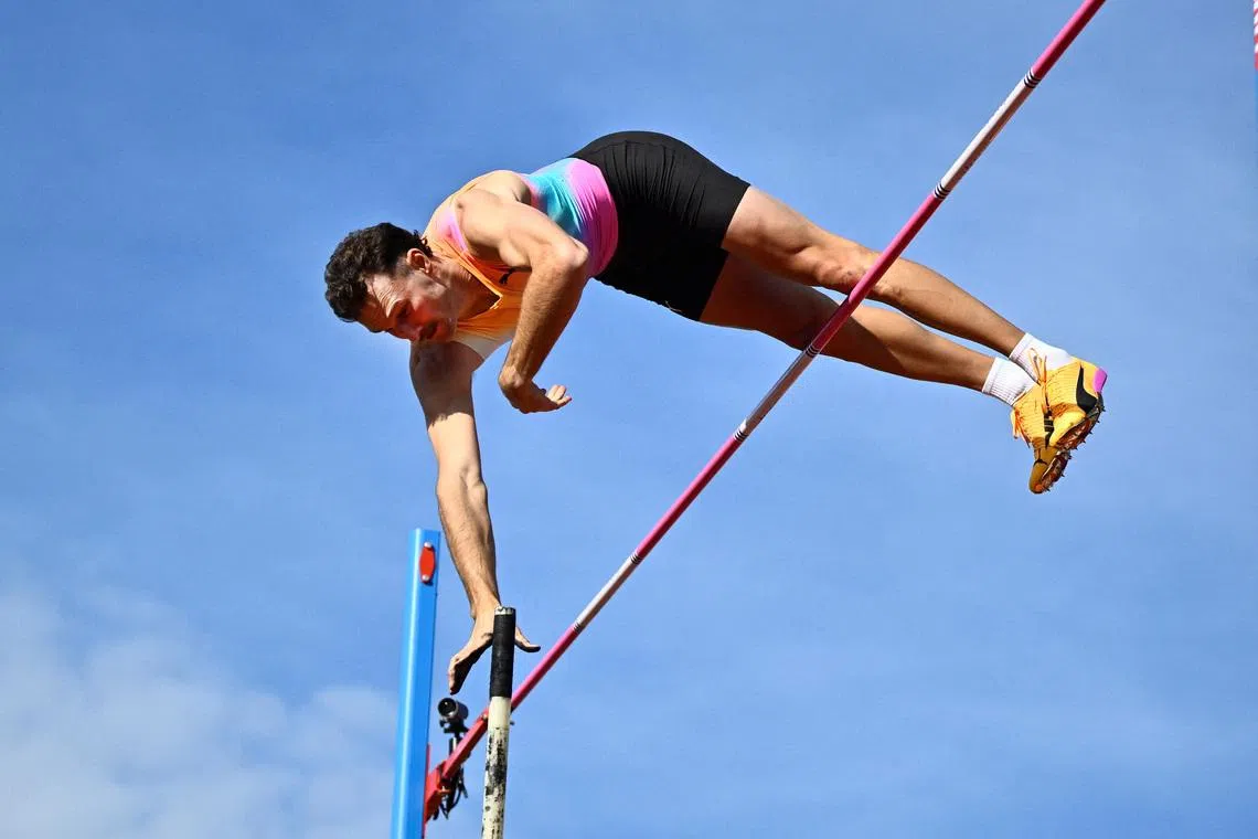 Athletics - Diamond League - Stockholm - Stockholm Olympic Stadium, Stockholm, Sweden - June 7, 2026 Australia's Kurtis Marschall during the men's pole vault final  Christine Olsson/TT News Agency via REUTERS