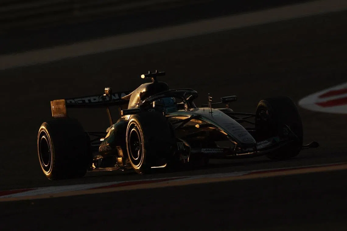 Formula One F1 - Pre Season Testing - Bahrain International Circuit, Sakhir, Bahrain - February 18, 2026 Mercedes' George Russell during pre season testing. REUTERS/Hamad I Mohammed