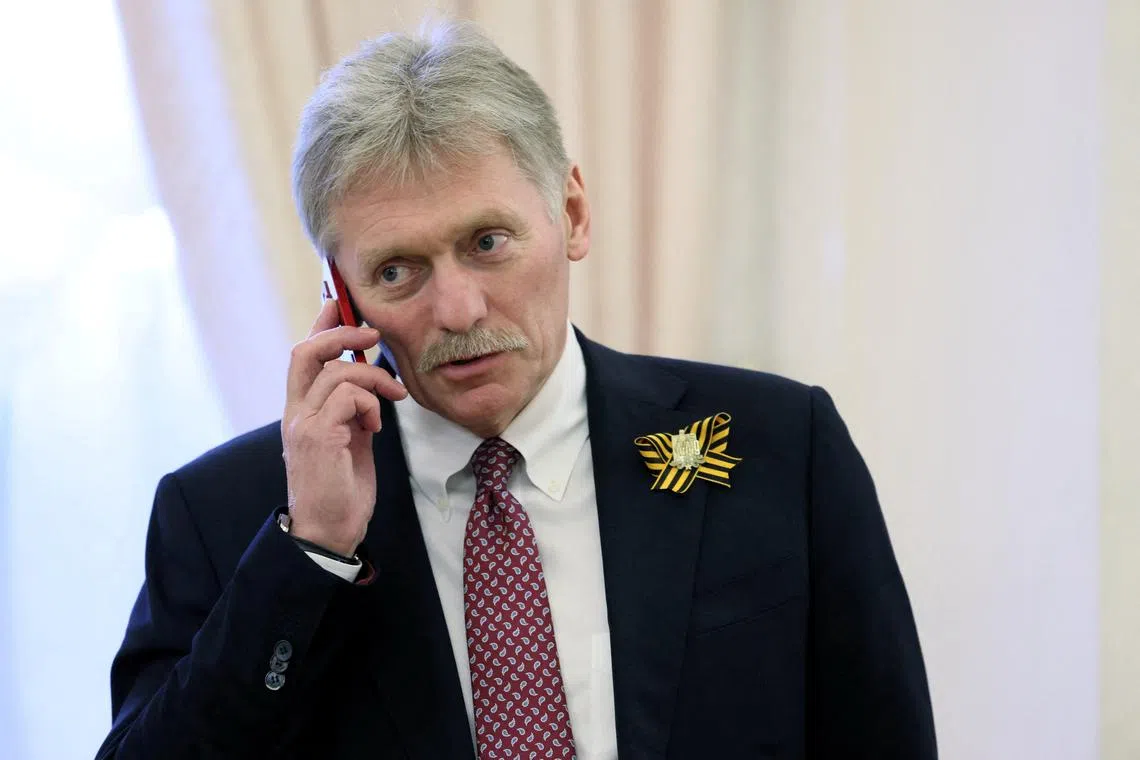 FILE PHOTO: Kremlin spokesman Dmitry Peskov attends a meeting of Russia's President Vladimir Putin with Laos' President Thongloun Sisoulith in Moscow, Russia, May 9, 2024. Sputnik/Mikhail Metzel/Kremlin via REUTERS/File Photo