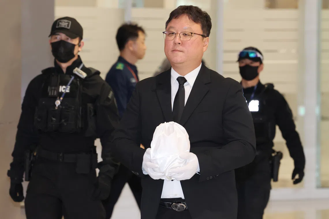 Mr Jang Jin-wook's body was cremated before being returned to South Korea on Oct 21.