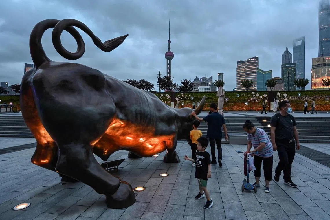 There is hope that the bull will return to Chinese equity markets as China gradually eases up on its Zero Covid policy. (AFP)