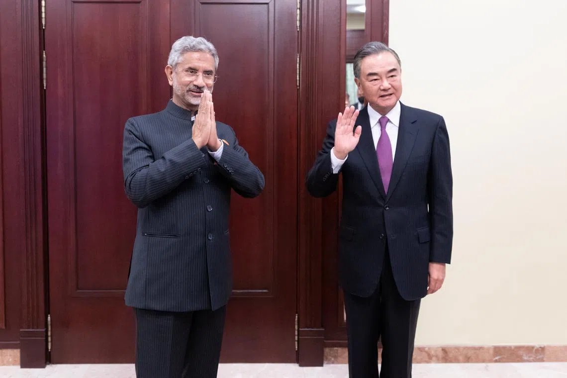 Chinese State Councilor and Foreign Minister Wang Yi meets Indian Foreign Minister Subrahmanyam Jaishankar on the sidelines of the Shanghai Cooperation Organisation meeting in Moscow, Russia September 10, 2020. China Daily via REUTERS/File Photo