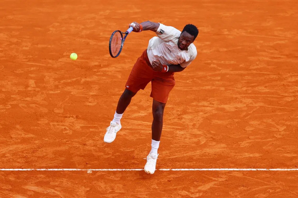 Tennis - ATP Masters 1000 - Monte Carlo Masters - Monte Carlo Country Club, Roquebrune-Cap-Martin, France - April 7, 2026 France's Gael Monfils in action during his round of 64 match against Kazakhstan's Alexander Bublik. REUTERS/Manon Cruz