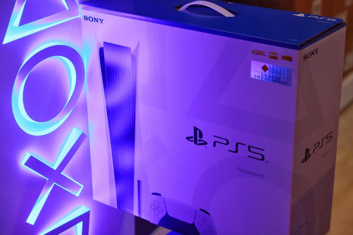 ST20221202_202277872744/occonsole06/Osmond/Jason Quah

Playstation 5 consoles at video game retailer Qisahn on Dec 2, 2022.
//
Playstation5 supply in low stock 2 years after its launch