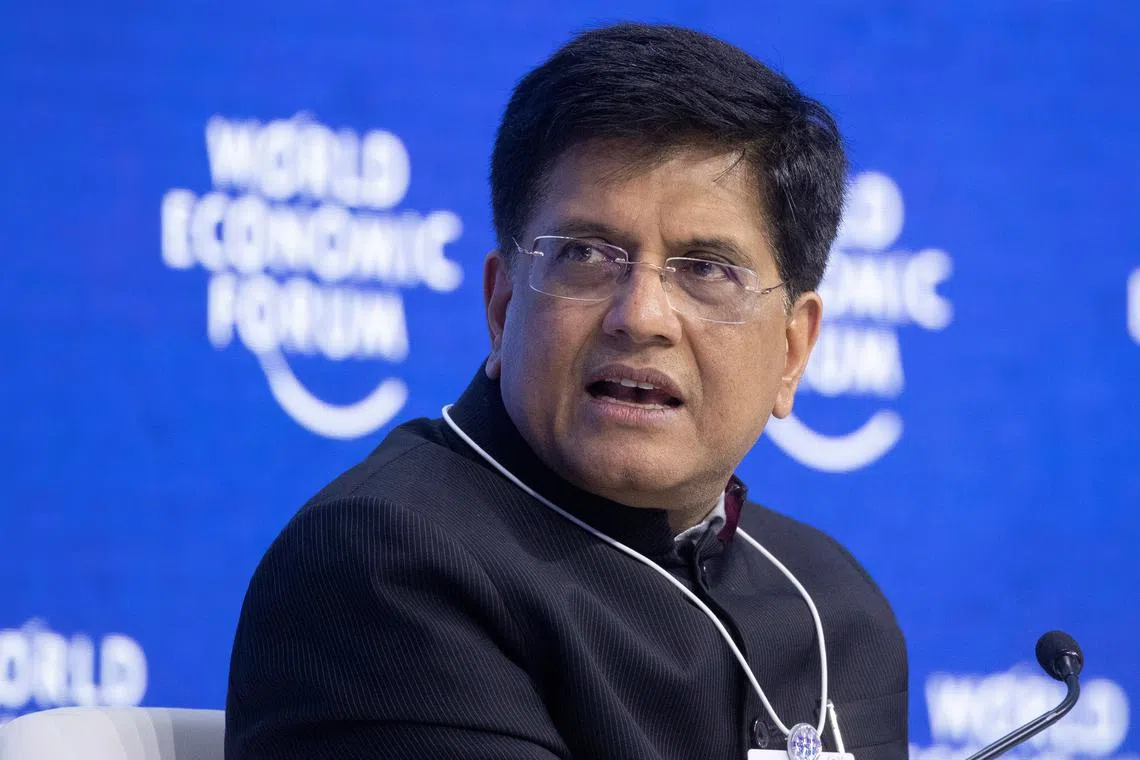 India's Commerce Minister Piyush Goyal takes part at the panel discussion \"Trade: Now what?\" during the World Economic Forum 2022 (WEF) in the Alpine resort of Davos, Switzerland May 25, 2022. REUTERS/Arnd Wiegmann/File Photo