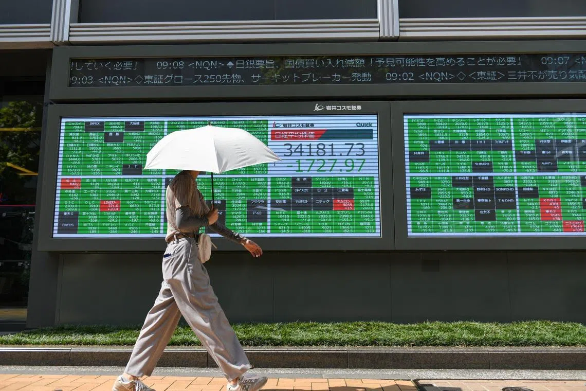 The Nikkei and Topix indices rebounded as much as 8 per cent on opening, while the yen slid more than 1 per cent against the US dollar. 